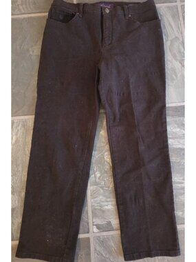 Gloria Vanderbilt Amanda Jeans Womens Size 10P Brown Straight Leg Stretch Waist